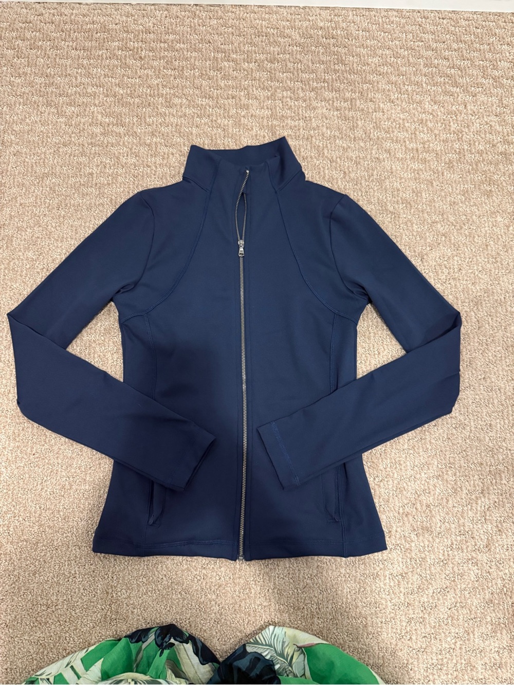Navy Zip-Front Women's Jacket